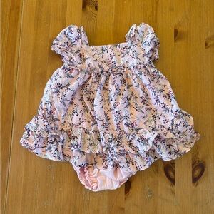 Janie and Jack Pink Floral Baby Outfit